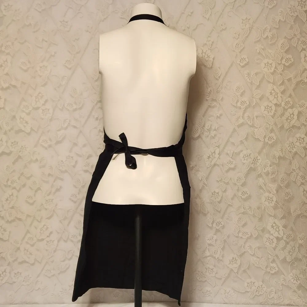 Craft Beer IPA Ale Bib Apron Black Adjustable Xtra Long Tie 100% Cotton
